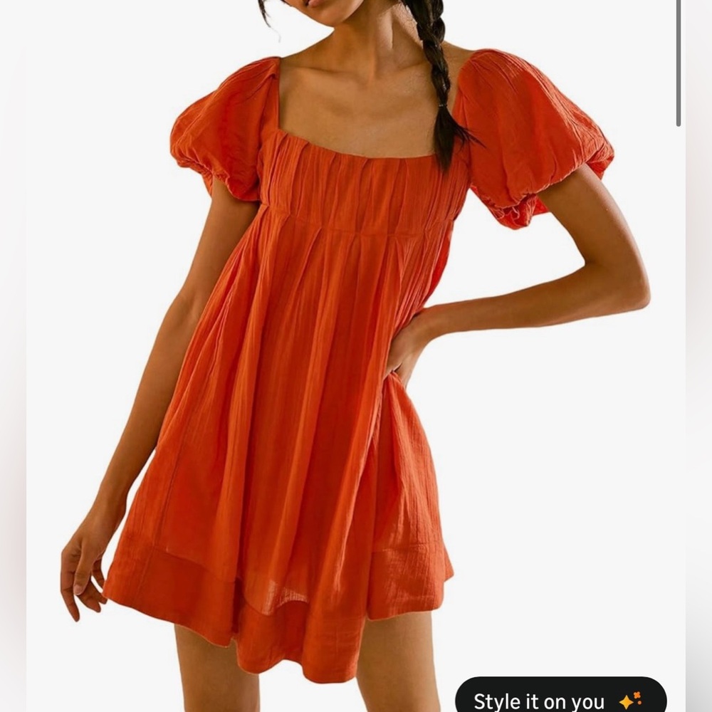 Swing Dress Criss Cross Open Back